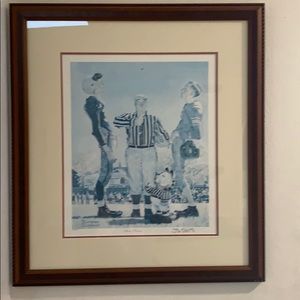 Norman Rockwell Garfield football Jim Davis framed